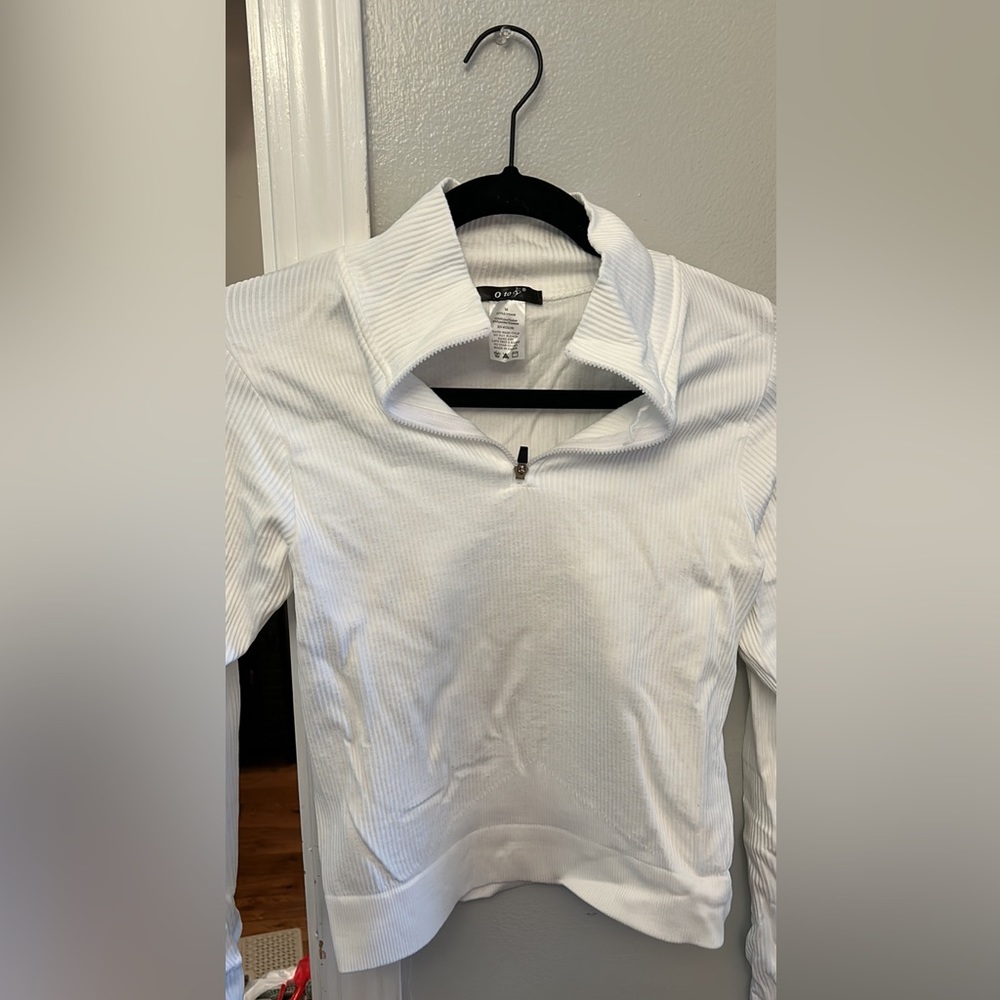 White Quarter-Zip